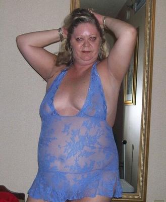 Drunk wife in blue teddy