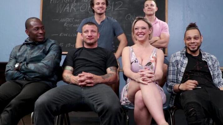 Bound Gangbang: Dee Williams é educada - Big Tit Teacher Get