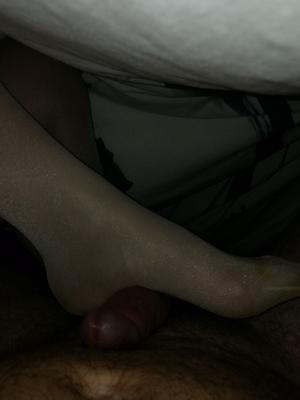 Nylon feet closeup