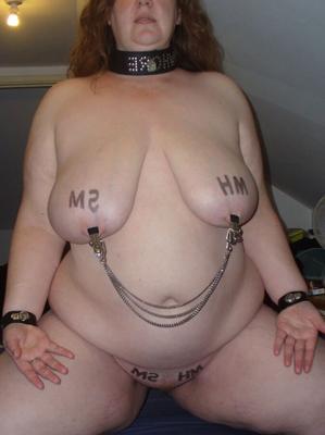 worthless is clamped and  branded as she serves