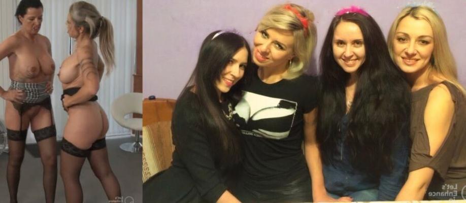 Lesbian Titfight- German Cougar and Ukrainian Blonde- Berlin Oct