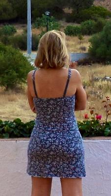 wife on the balcony of the hotel