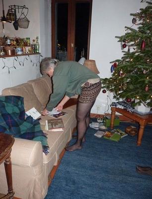 preparando el árbol de navidad