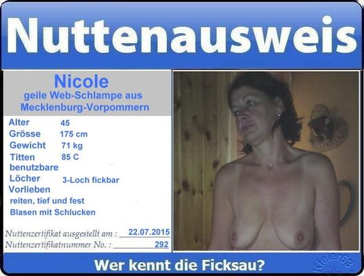 Nicole, Web-Schlampe aus Meck-Pomm