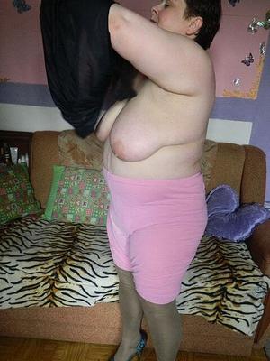 Shorthair fat mature with pantaloons