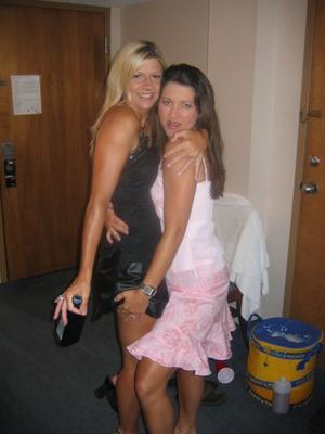 Party MILF flashes upskirt