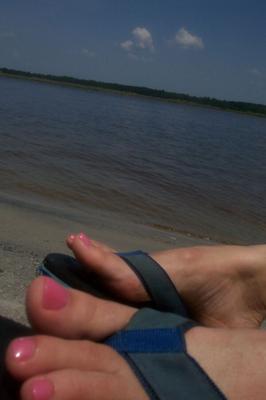 Toes on the beach