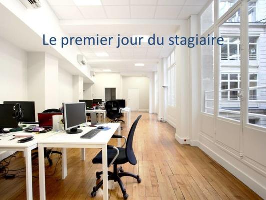 История: Le premier jour du stagiaire (подписи на французском языке)