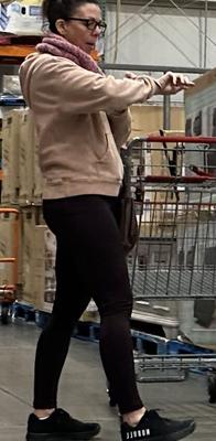 Costco Sightings  - Mature Woman w/ Scarf, Great Legs and Ass