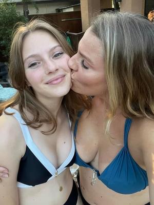 Mom and teen daughter