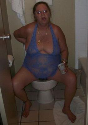 Wife on the toilet