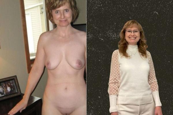 Mature women dressed undressed