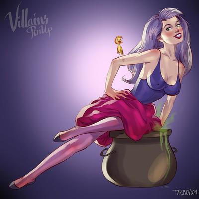 Les méchants de Disney en pin-up