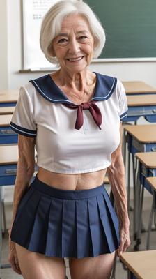 AI - granny posing as a student