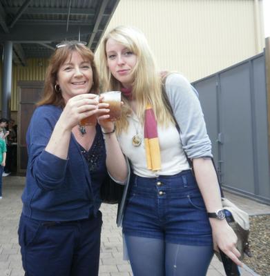 Daughter Amy in shorts with mother Michelle