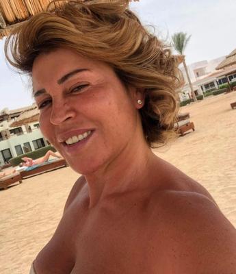 Sexy Italian Mom at Beach