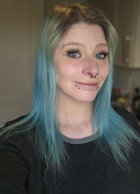 Spicyladyfire Blue Hair with Piercings Sexy Milf Mixed Hot Photo