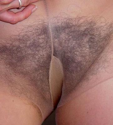 Pantyhose hairy mature pussy