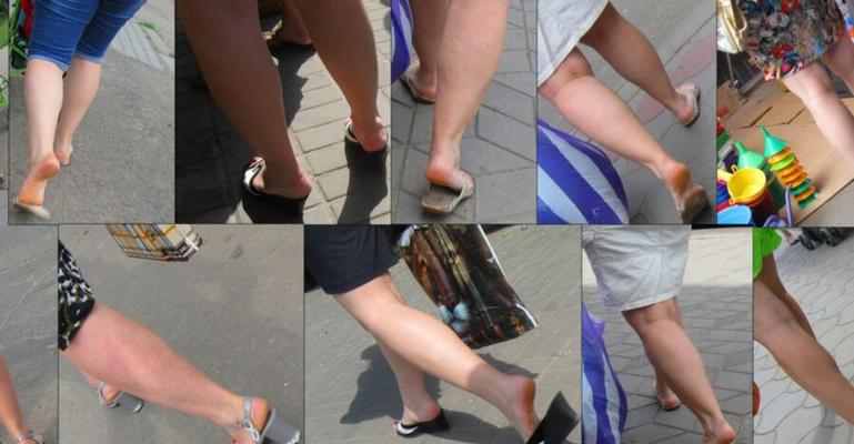 Reife Frauen auf High Heels (Candid)