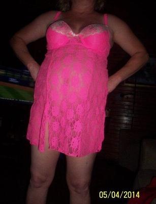 her new pink nightie