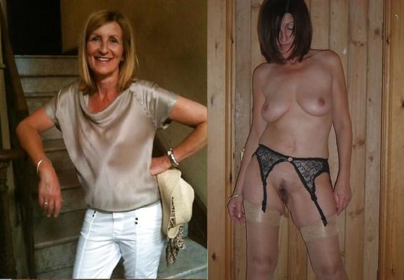 Clothed and naked Gillian....