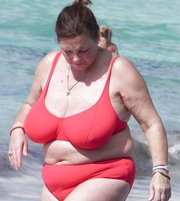 granny in swimsuit