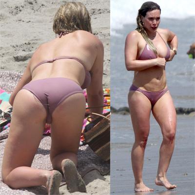 MILF puta Hilary Duff tetas, culo, piernas y tacones altos.