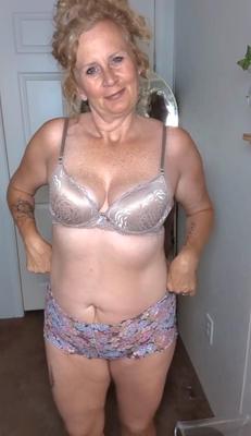 Gran In Her Underwear 